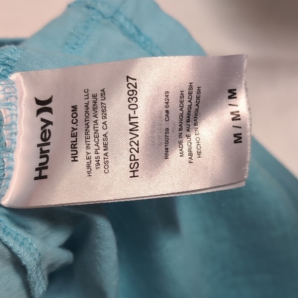 🍉 Hurley Light Blue Sailboat Tee Size Medium - Picture 3 of 5